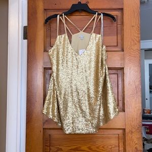 Gold sequin Guess Tank top